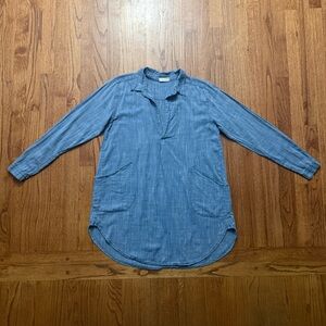CP Shades Teton blue cotton V neck shirt size XS